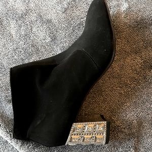 Rhinestone heeled bootie